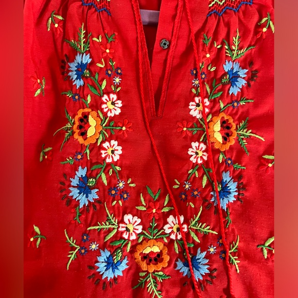 Vintage made in Mexico embroidered peasant top small - Picture 3 of 5